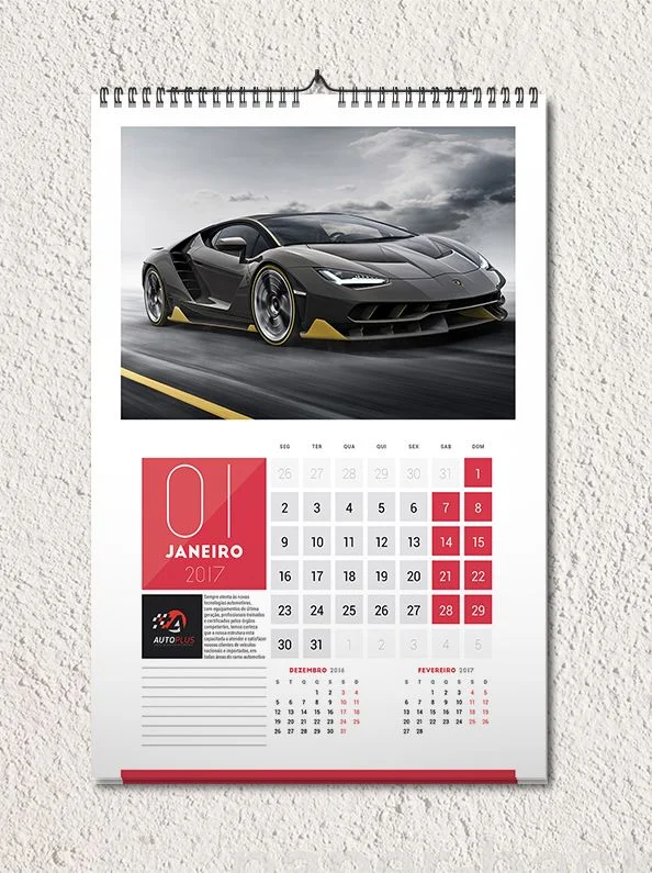 A2 Wall Calendar Print - Professional Printing Services