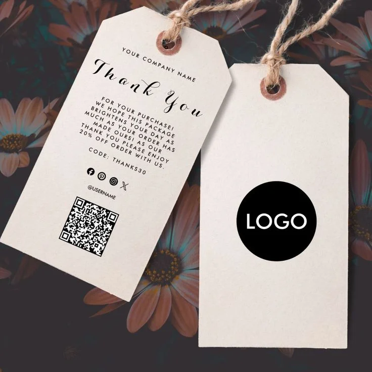 custom clothing hang tag label cards Design 2