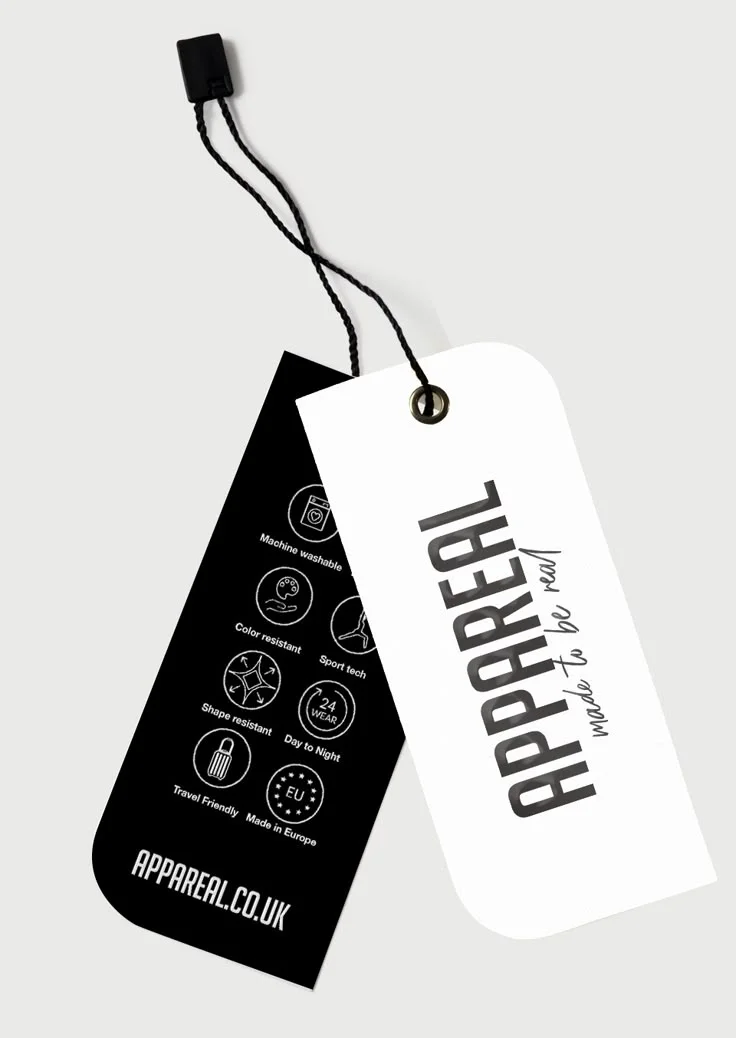 custom clothing hang tag label cards Design 4