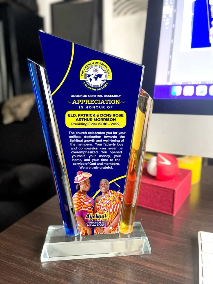 custom crystal award plaque printing Design 3