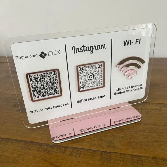 custom acrylic business social media signage Design 5