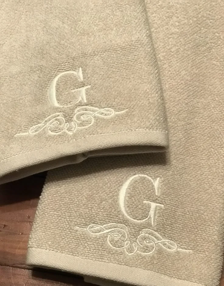 custom embroidered face towel print Design 4