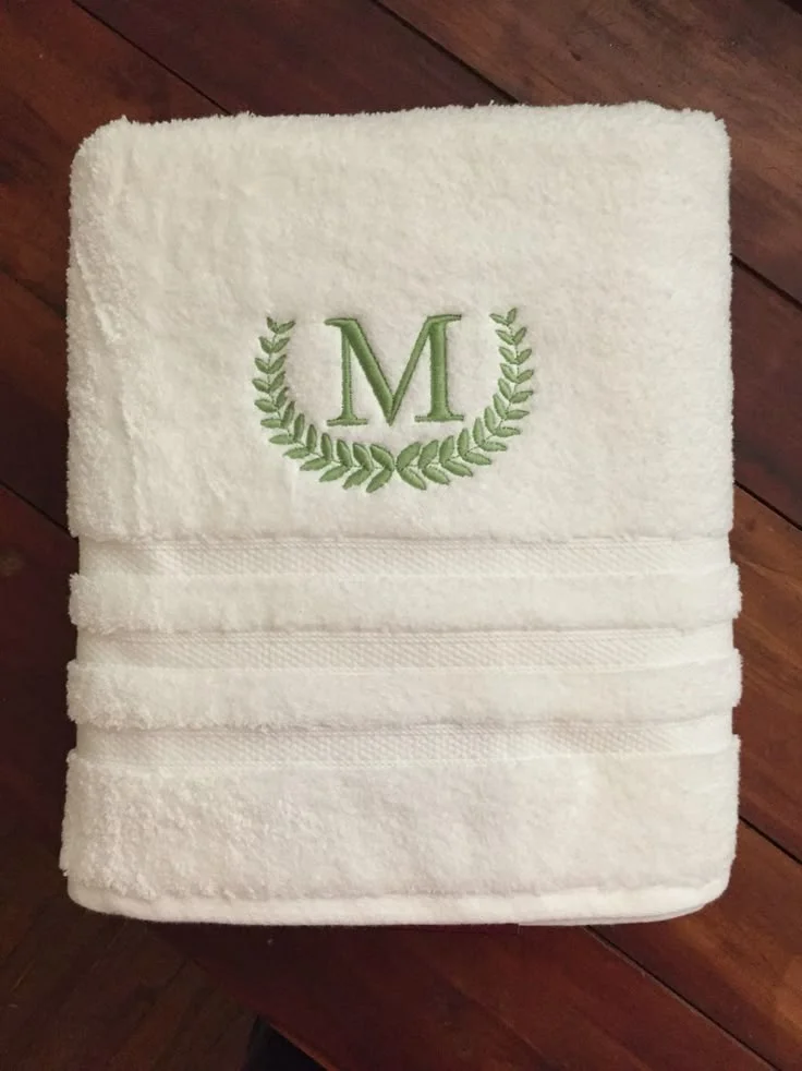 custom embroidered face towel print Design 6