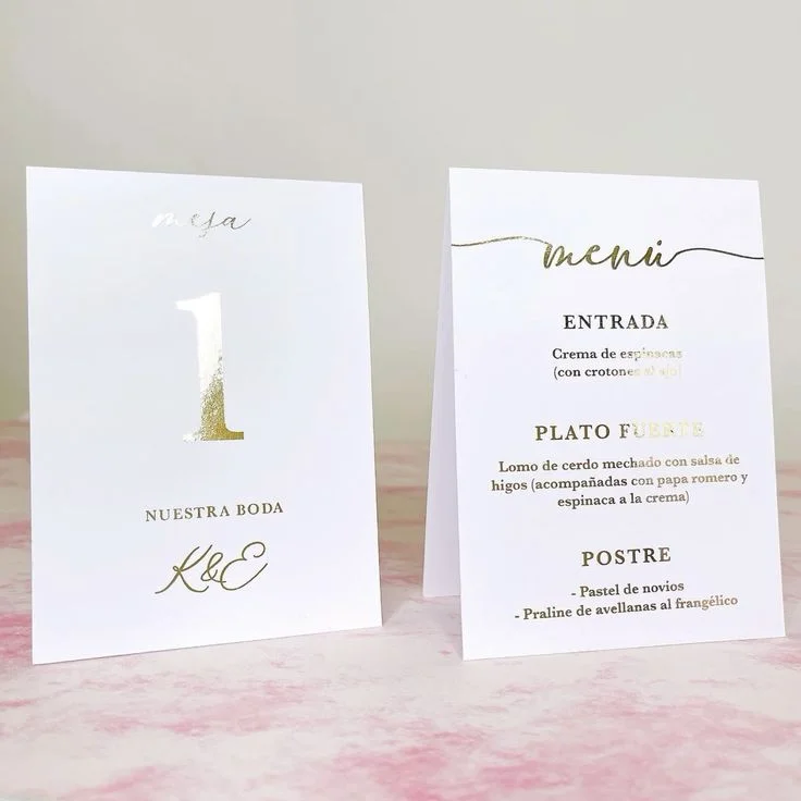 event table tags tent cards printing Design 2