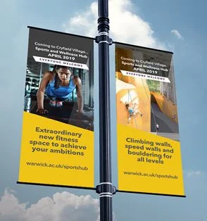 lamp post banner sign print Design 3