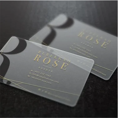 PVC Transparent Plastic Business Card Print - Professional Printing Services