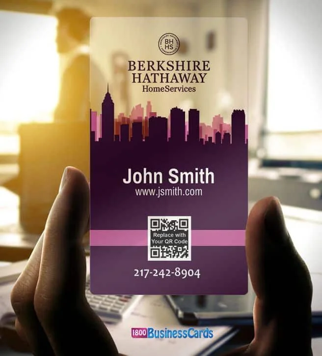 pvc transparent plastic business card print Design 4