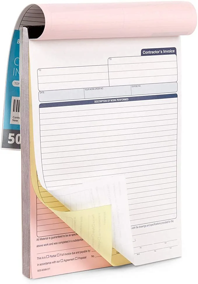 Business Receipt Invoice Booklet - Professional Printing Services