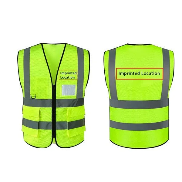 safety work vest reflective jacket print Design 3